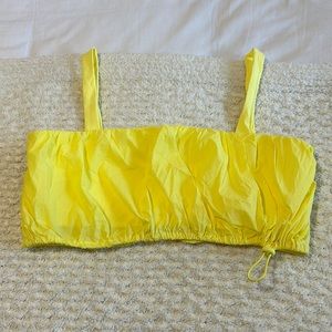 DAILY DRILLS BUBBLE TOP AND SKIRT SET IN YELLOW